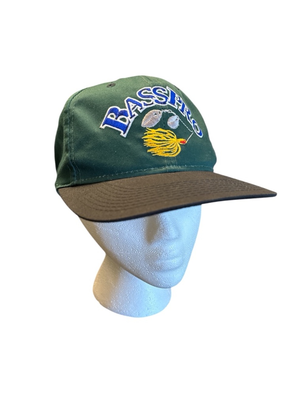 Vintage Bass Pro Shops Snapback Hat Unisex Green, Black, Blue, Yellow EUC